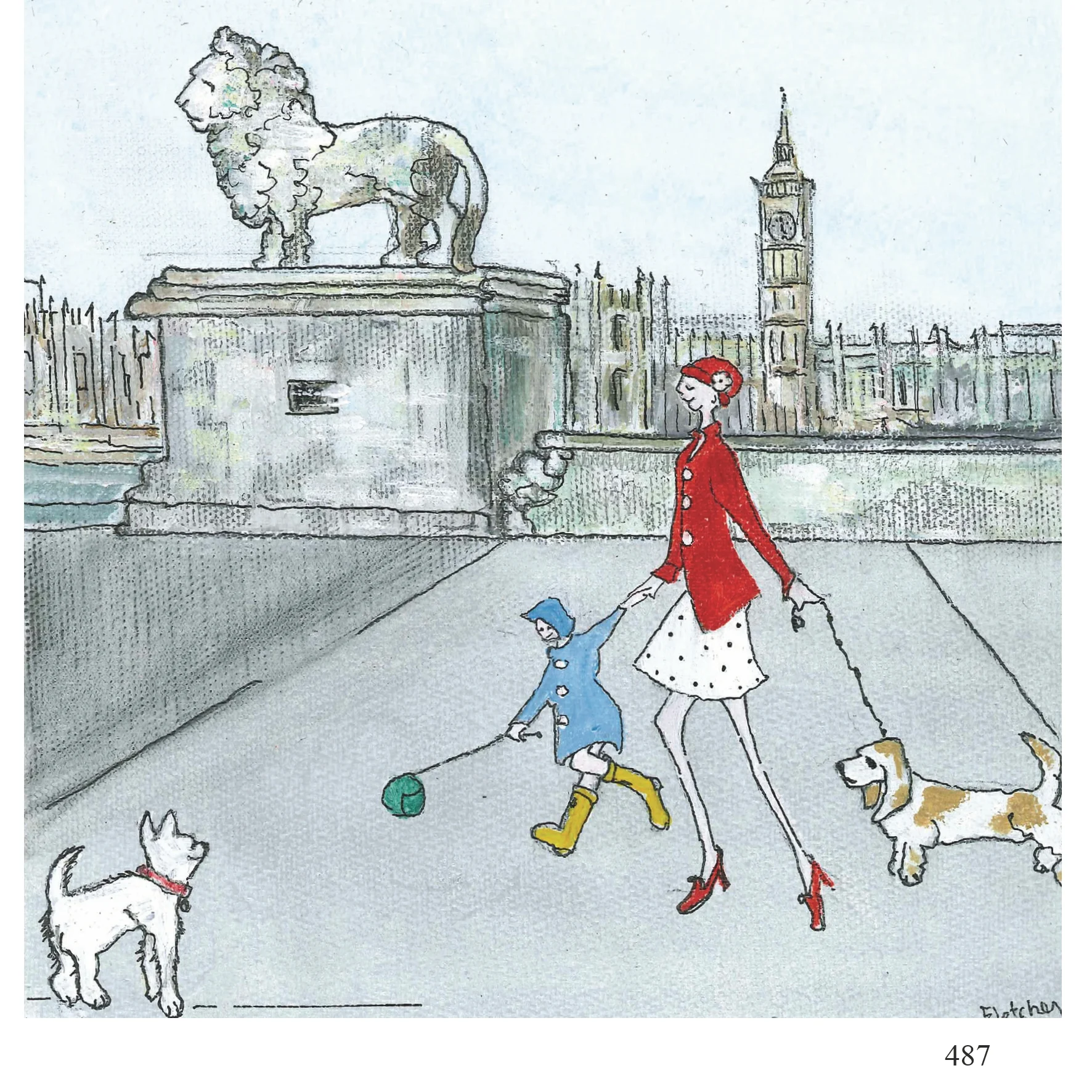 487 yellow welly Liz Fletcher artycards.jpg
