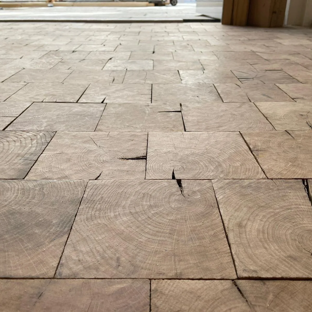 Wooden Cubes Pavement