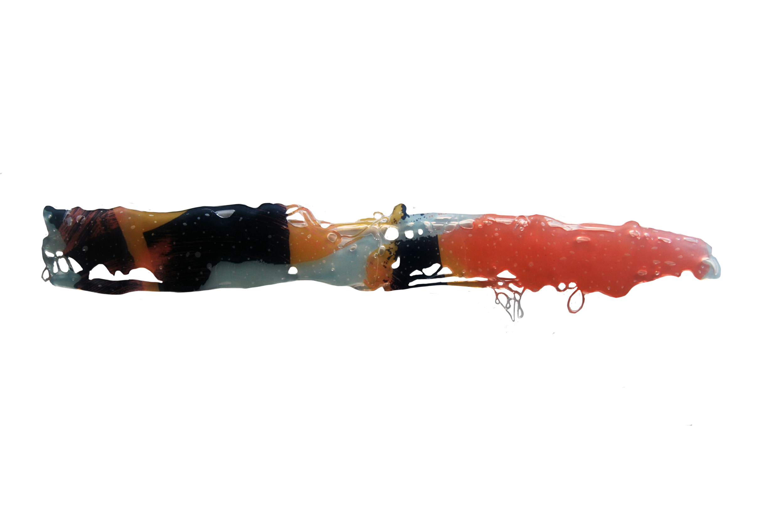 TRANSFER nº5, 2015, Transferencia Digital sobre cola termofusible. 5,5 x 37 cm