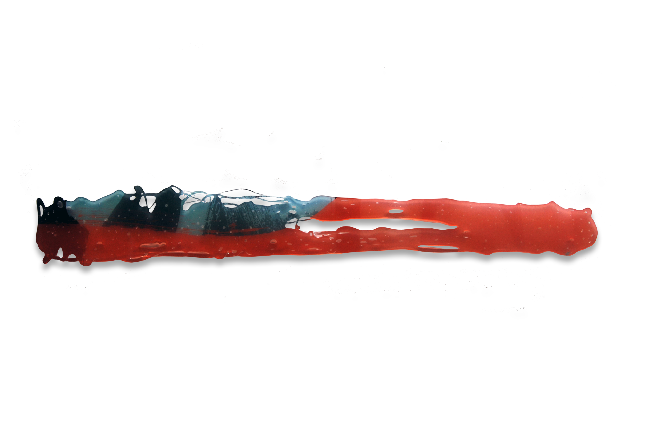 Transfer nº8, 2015, Transferencia Digital sobre cola Termofusible. 6 x 38 cm