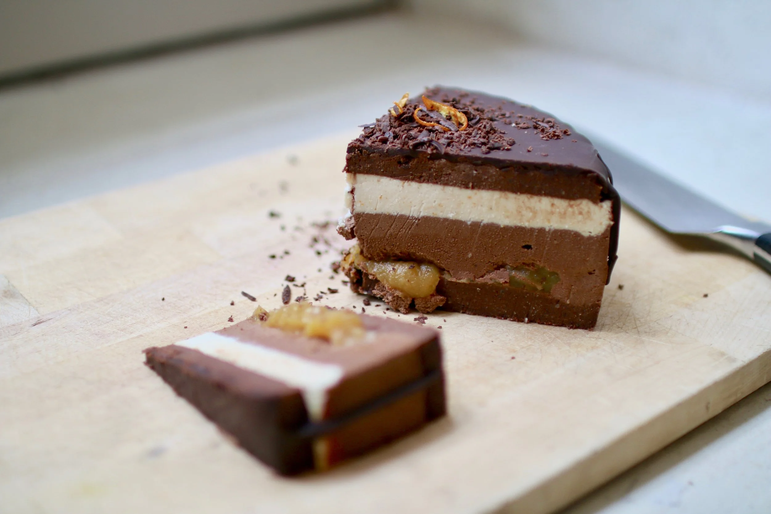 Double chocolate raw jaffa torte