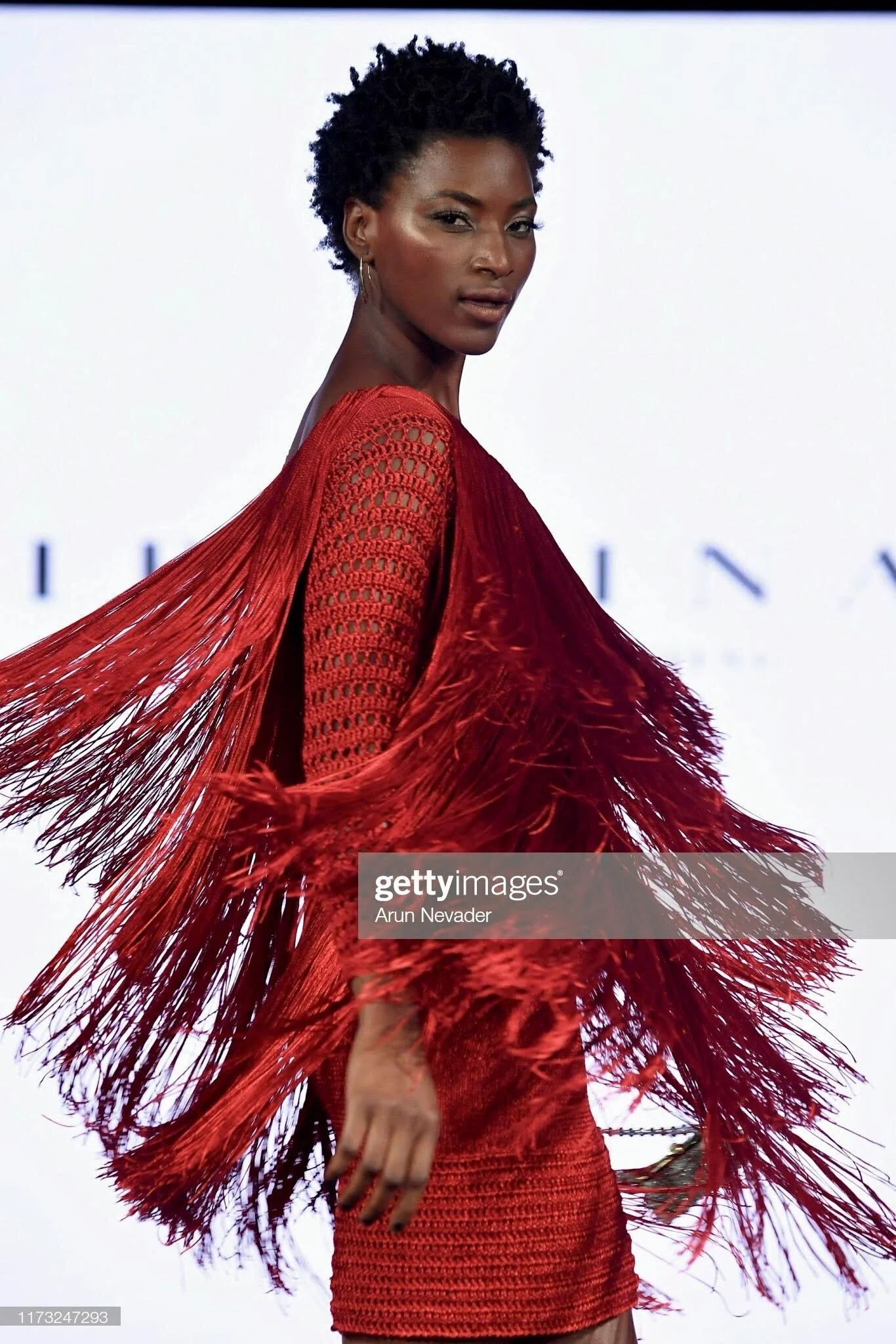  NEW YORK, NEW YORK - SEPTEMBER 08: A model walks the runway during IBRAINA At New York Fashion Week Powered by Art Hearts Fashion NYFW September 2019 at The Angel Orensanz Foundation on September 08, 2019 in New York City. (Photo by Arun Nevader/Get