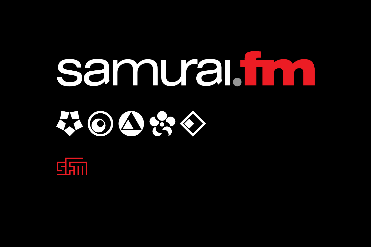 Internet radio and mix archive. Updated logotype using the existing typeface with sword severed serifs. The icon system is based on traditional Japanese seals (featured, music, artists, events, dashboard).