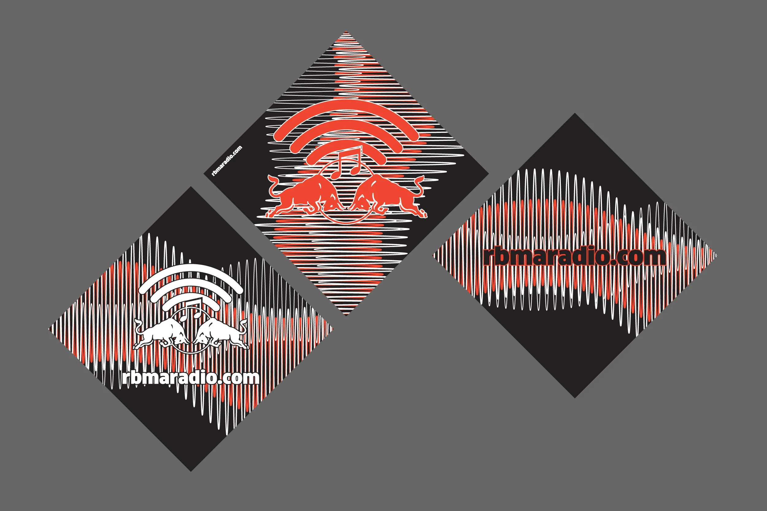 Sticker designs for Red Bull Music Academy Radio