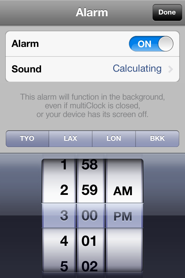 Set alarm