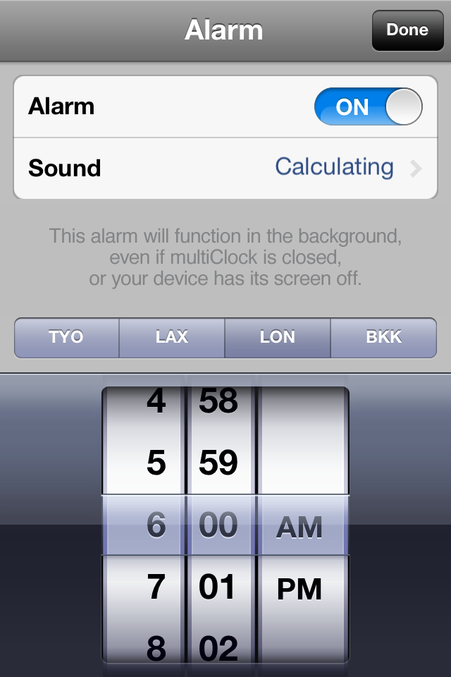 Tap different city on the segment control
