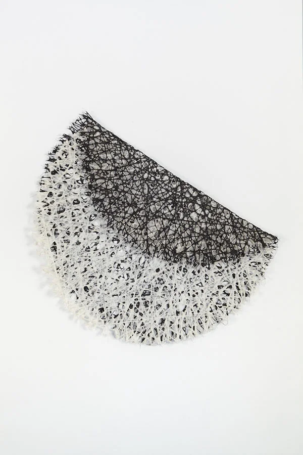 Let Evening Come woven string and handmade paper 23" x 37" 