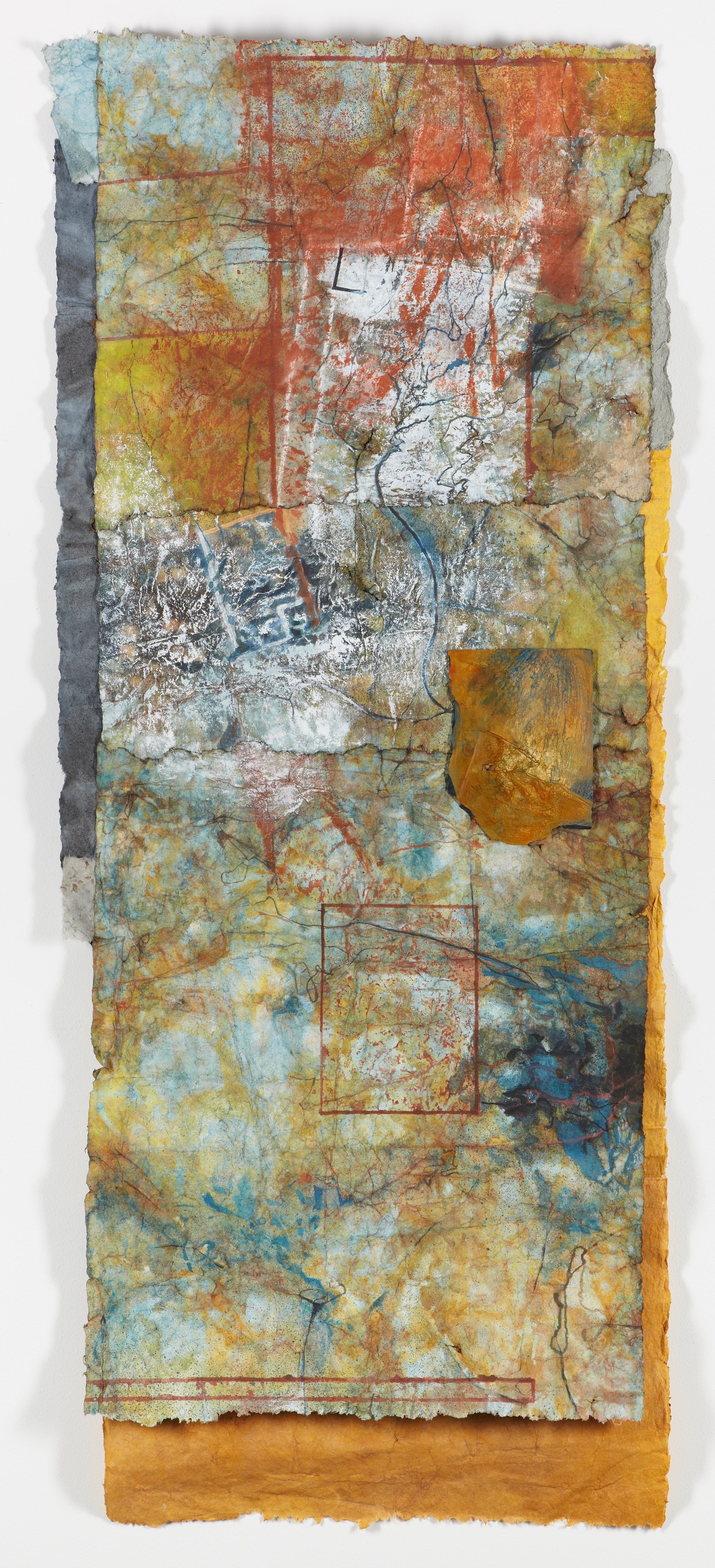 Davies, SPACIAL VARIATIONS, 74in.h x 30in.w., pigment on flax paper, 2023