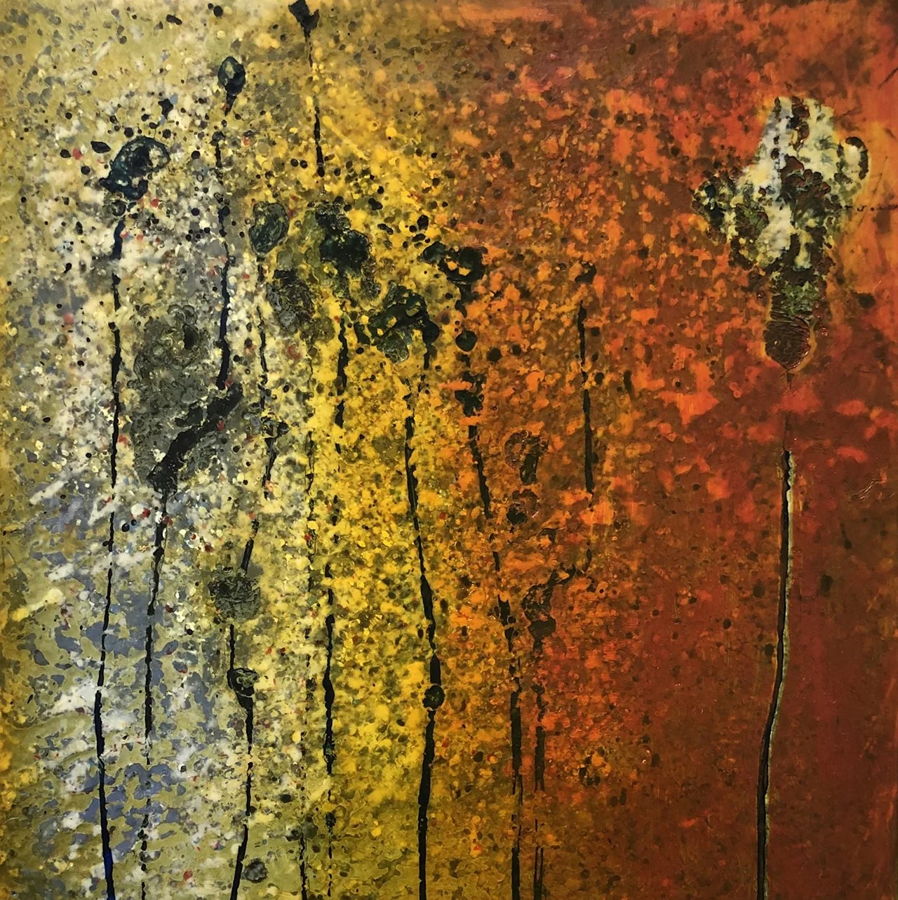 Autumn Prairie, encaustic