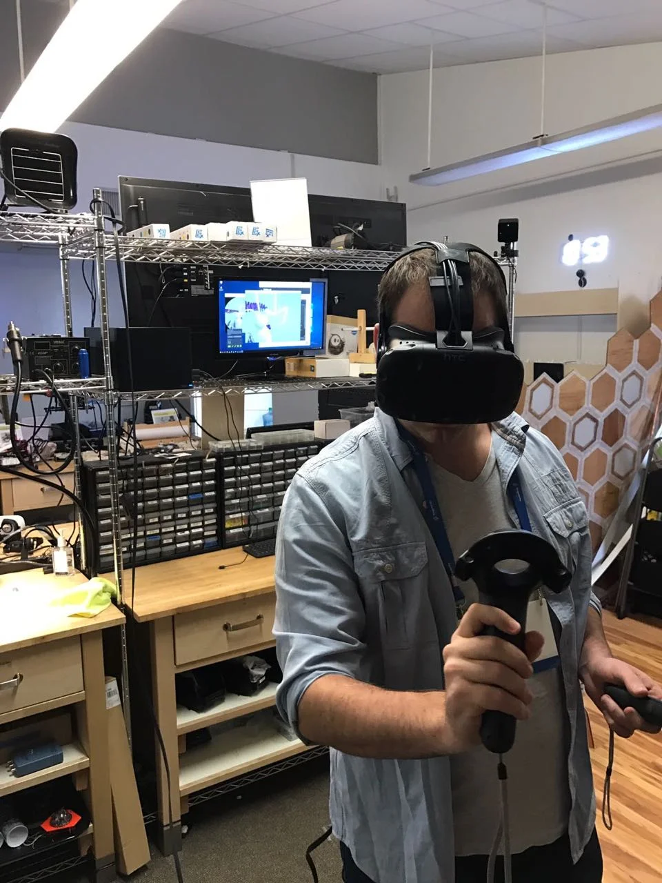 Stuart van der Veen at one of the SU Experience Labs.