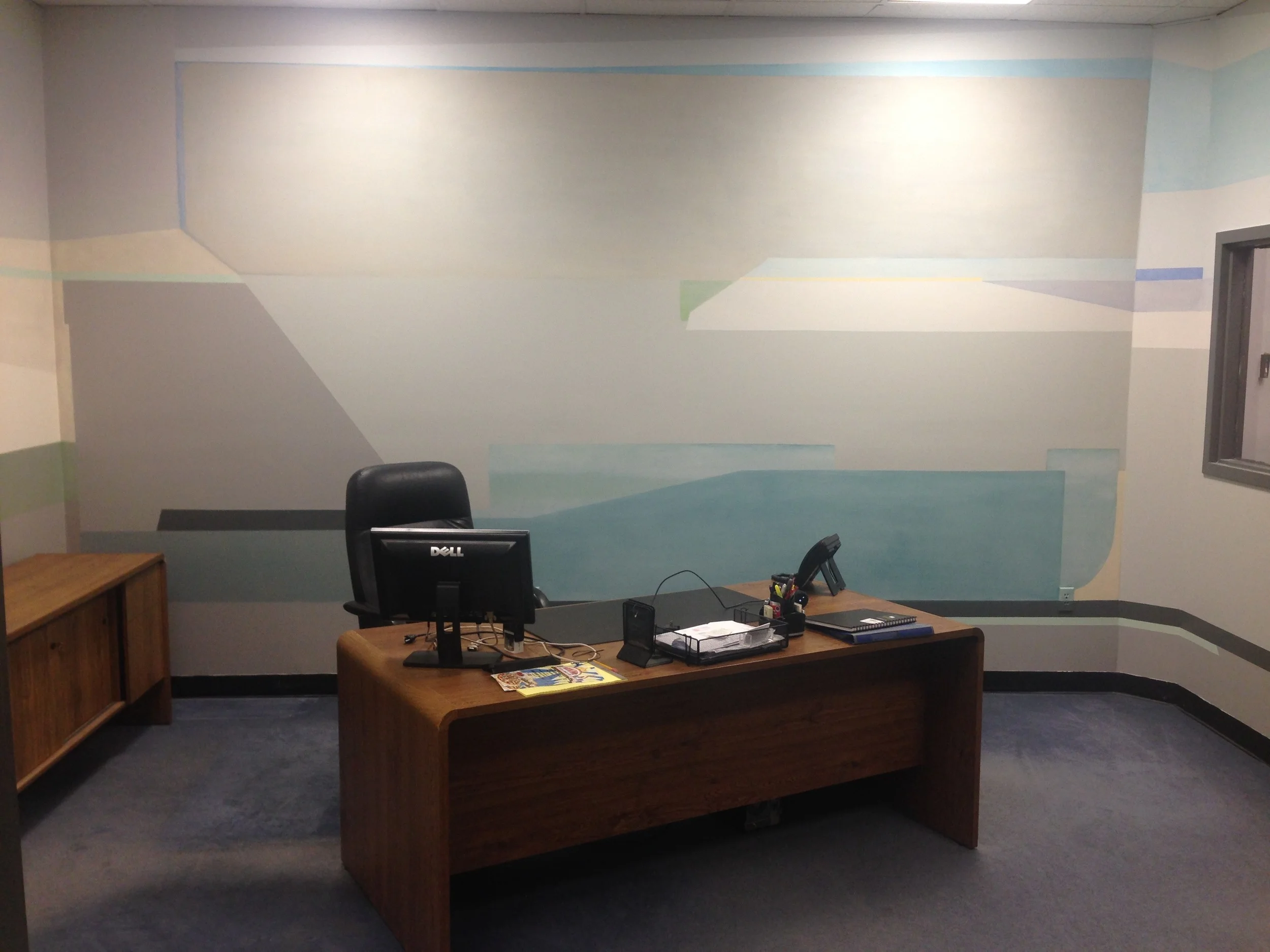 Contemporary abstract mural -another view