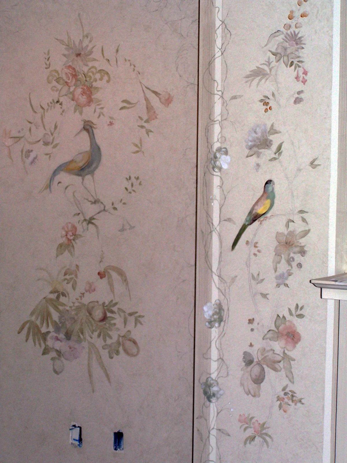 French baroque inspired bedroom panels