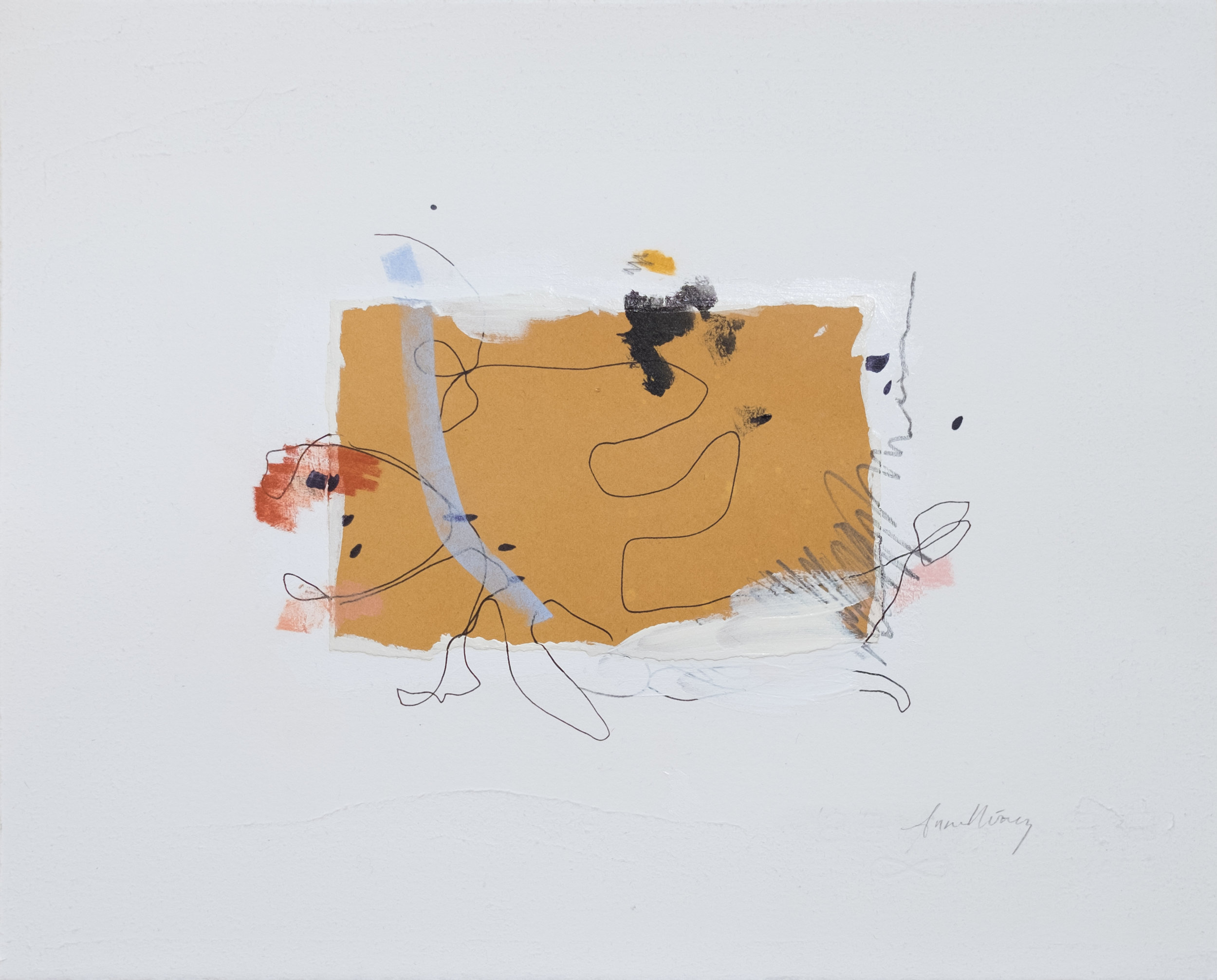 Able / 11” x 14” / gesso, paper, acrylic paint, graphite, chalk pastel on cotton paper