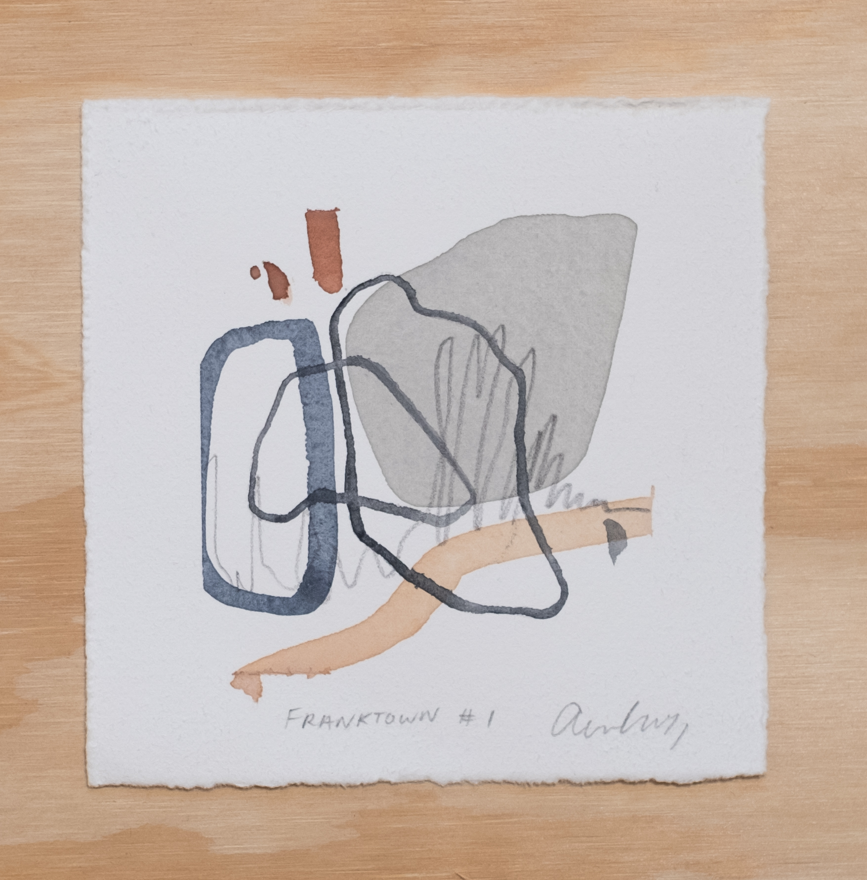 Franktown #1 / 4.5” x 4.5” / watercolor and ink on cotton paper