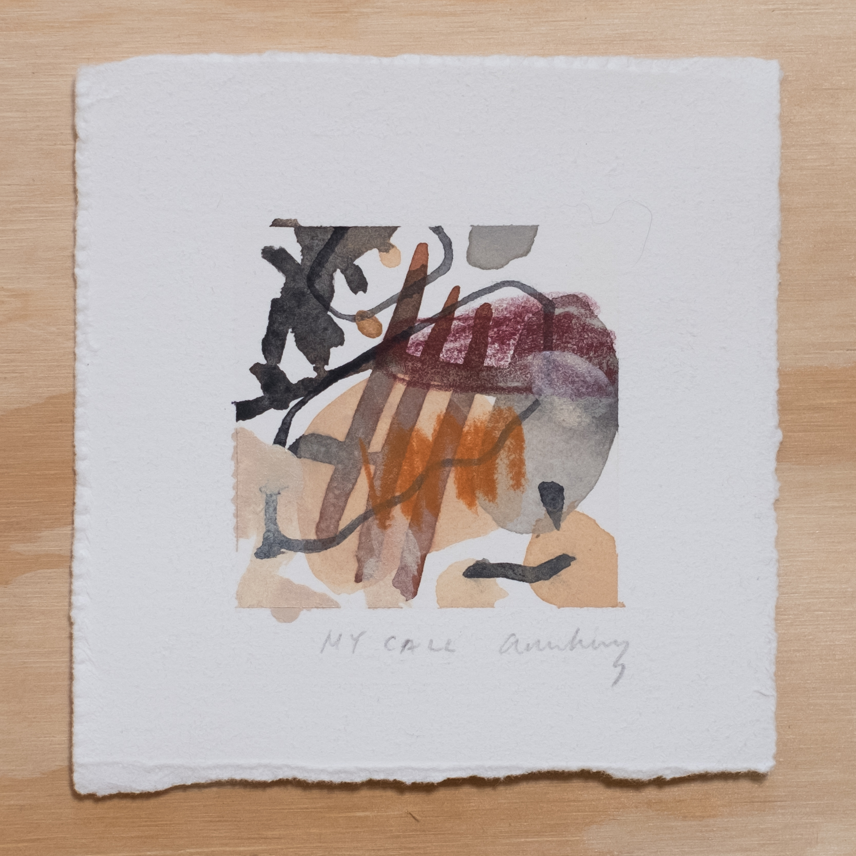 My Call / 4.5” x 4.5” / watercolor and chalk pastel on cotton paper
