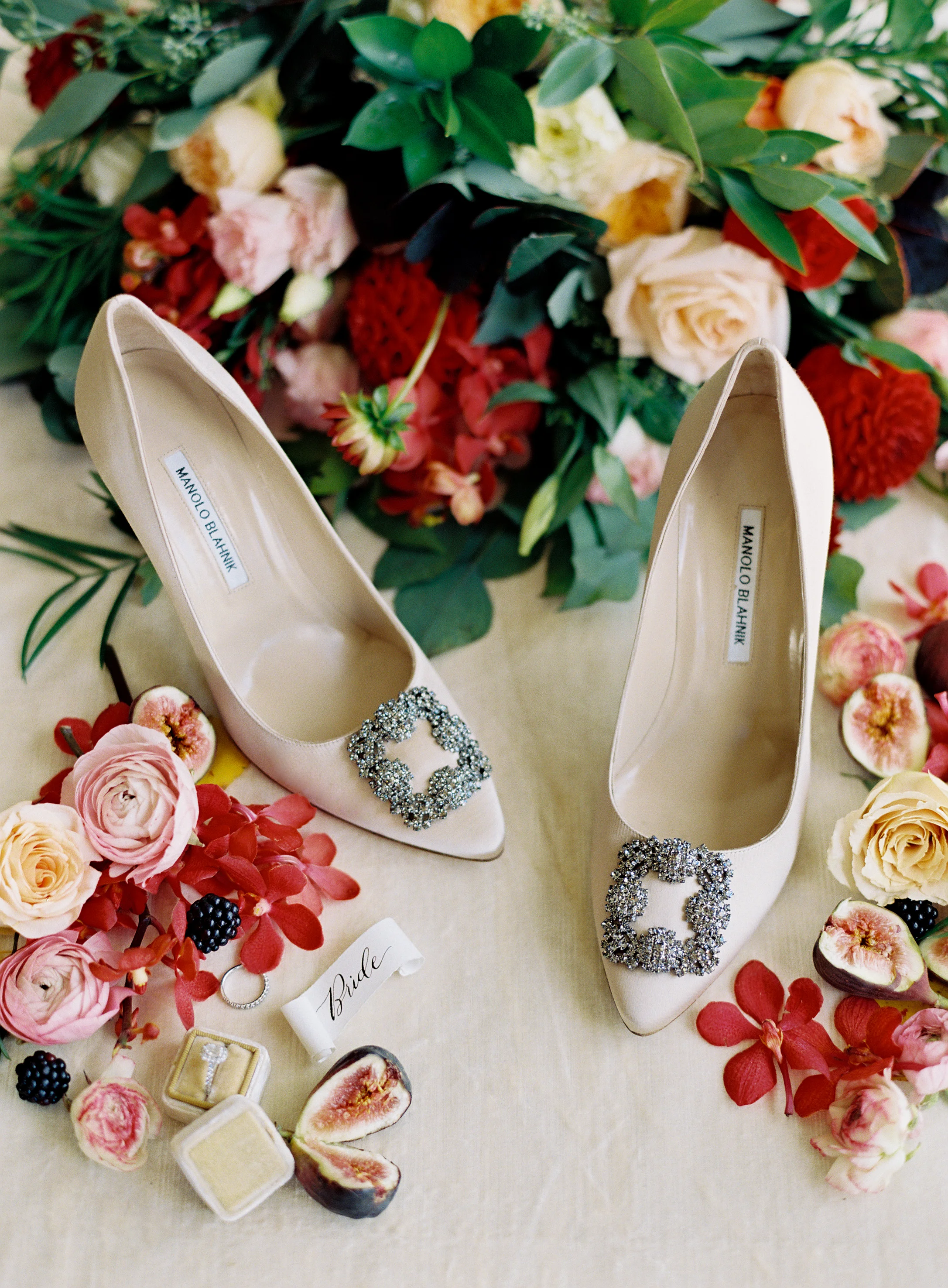 Intimate Luxury Mountain Wedding | Manolo Blahnik Wedding Shoes