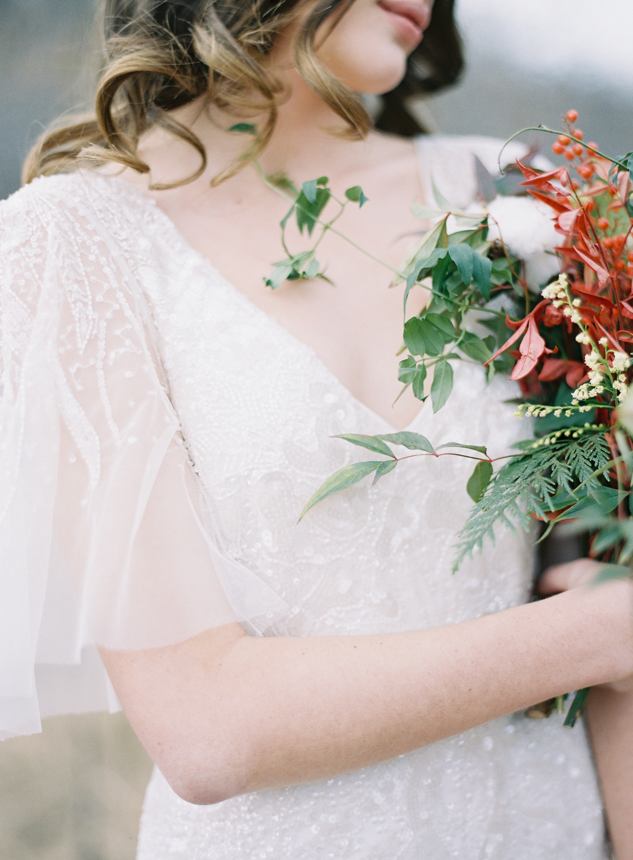 Winter bridal bouquet