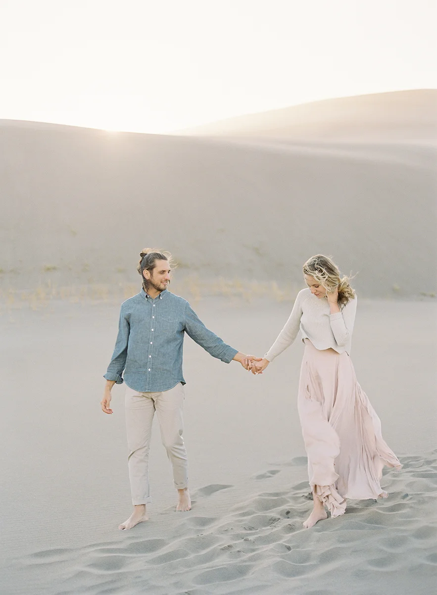 sunset engagement session in colorado