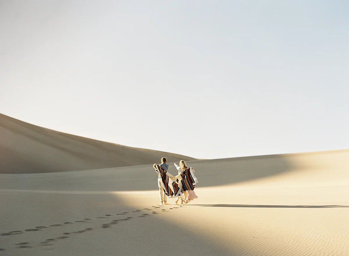 colorado sand dunes adventure engagement session on film