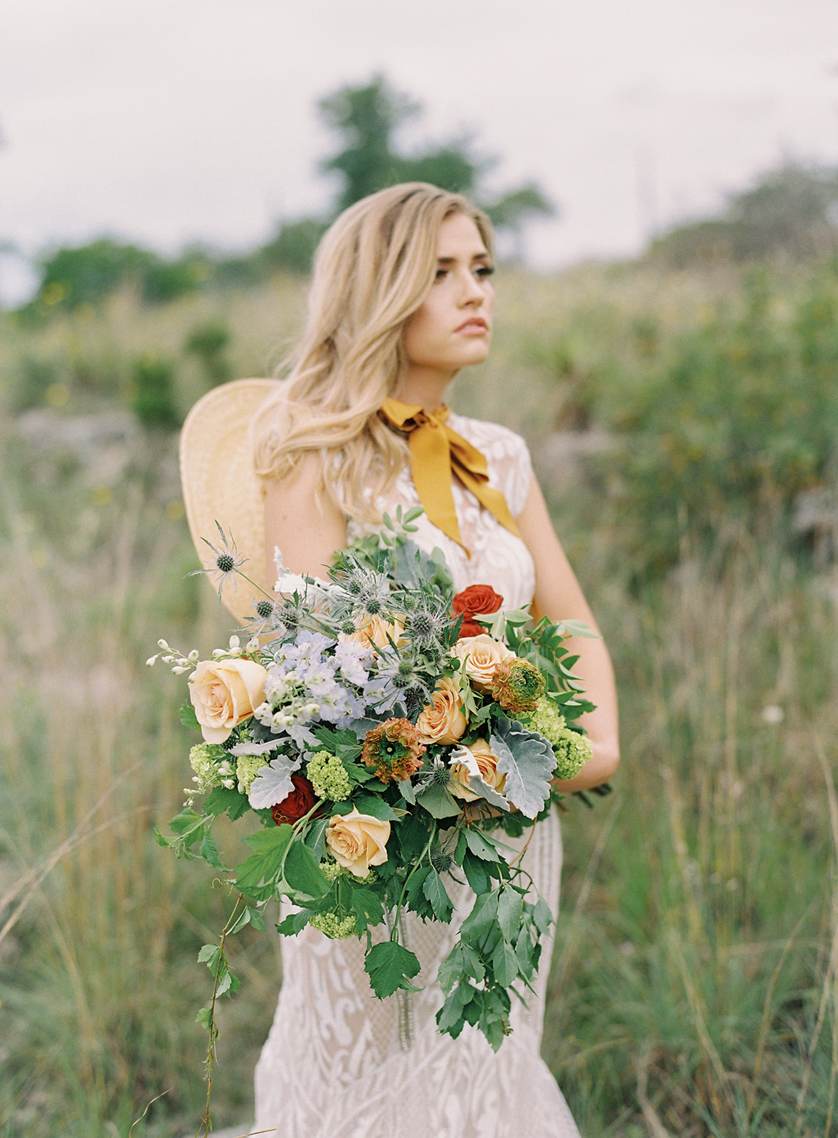 Summer Bride with Wildflowers
