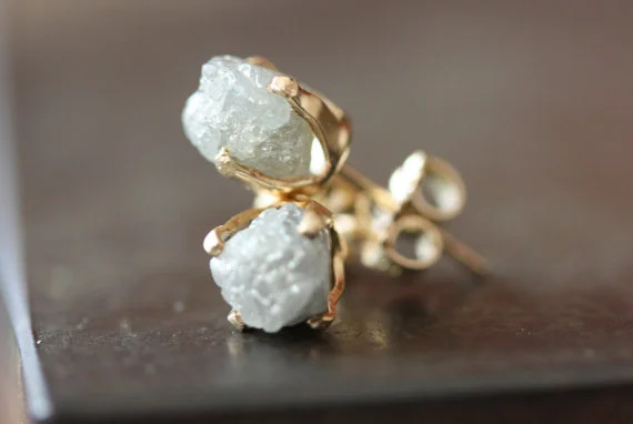 Rough Diamond Earrings