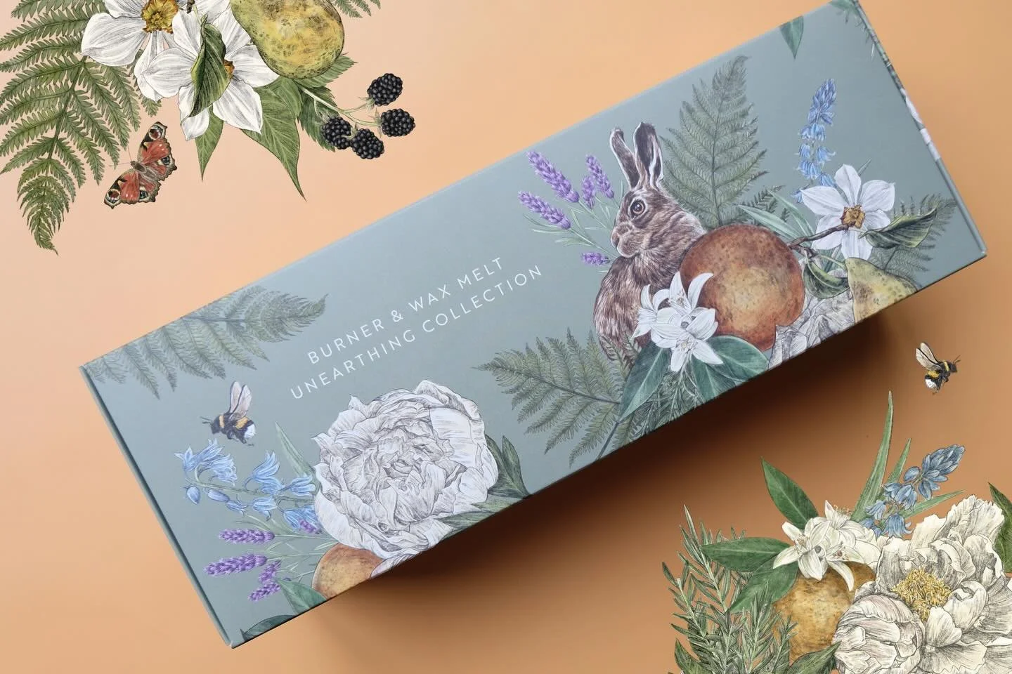 Happy 2026 loves! ✨ 

With a new year comes the promise that brighter days are on their way, so I thought it was apt to share this fresh and spring like packaging illustration I created for @glassandwick last year as my first post of the year 🐰🌸 

