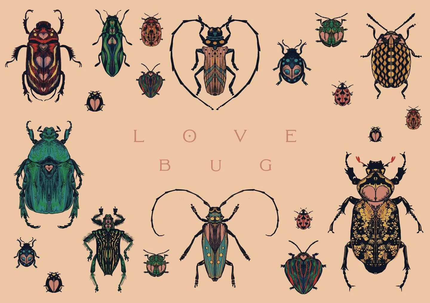 Bug lovers 🤝 Hopeless romantics 

Swipe to find all the hidden hearts in each beetle 🪲 💕 

#valentines #lovebug #illustration #greetingcardsofinstagram #illustratorsoninstagram