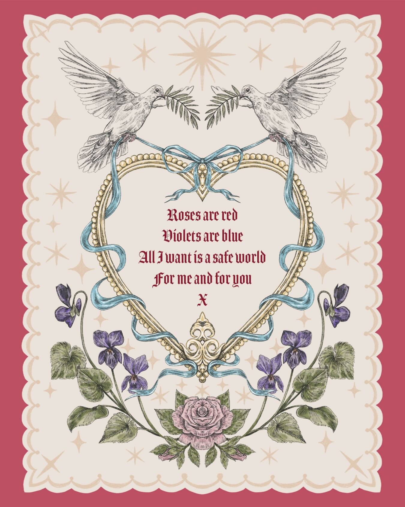 This Valentine&rsquo;s Day I&rsquo;m giving my heart to the world, to anyone who is suffering, who is marginalised, frightened, fighting for rights that shouldn&rsquo;t need to be fought for. I&rsquo;m making a cosmic wish that one day we will find o