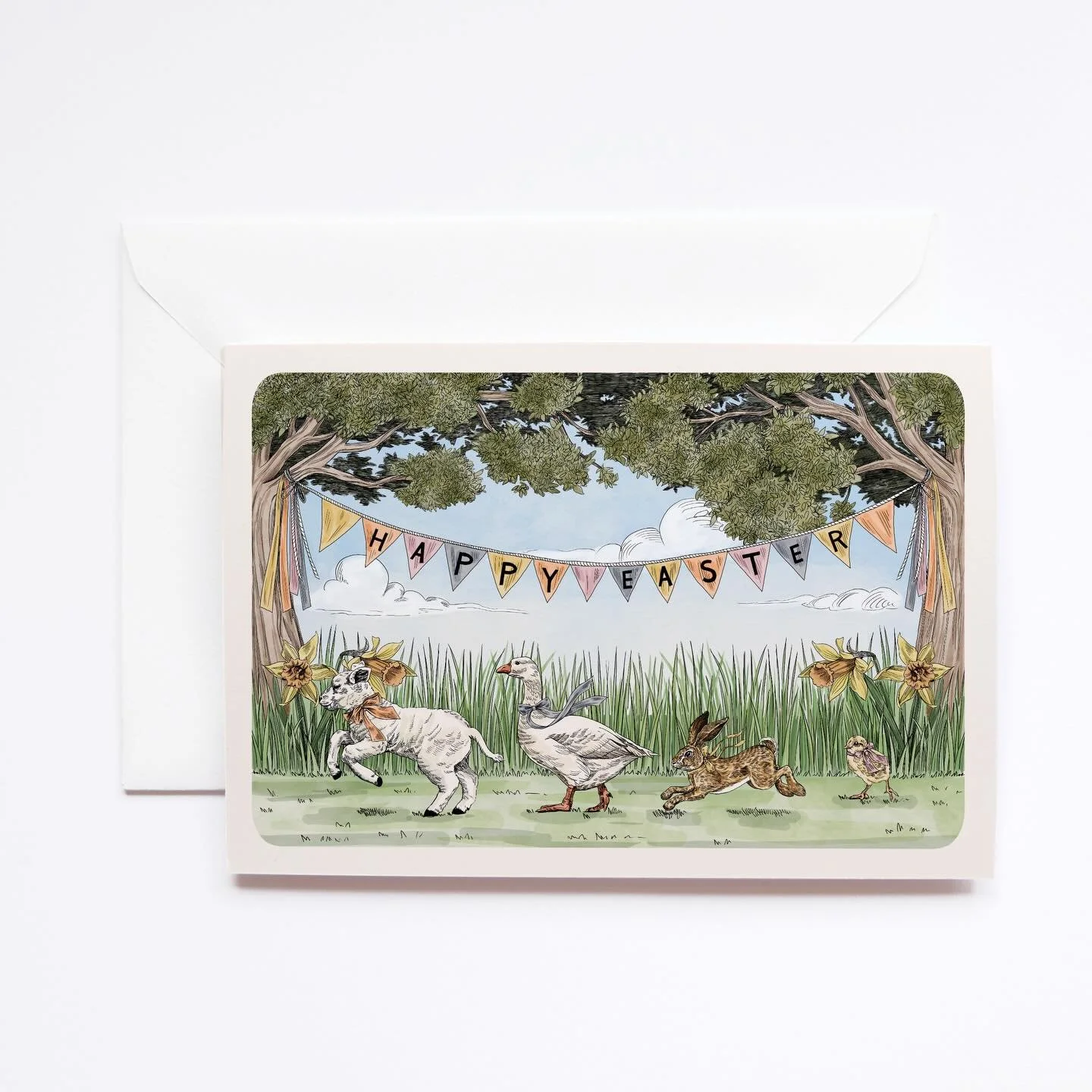 The Easter Parade has rolled into town ✨🐣🎊 

I loved illustrating this little scene, it truly felt like manifesting the glorious sunshine today ✨ 

Available now in my online stores 

#illustration #procreateillustrations #greetingcardsofinstagram 