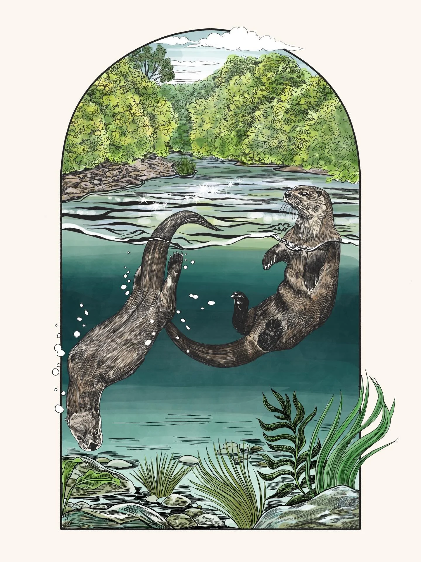 ✨ Rivers Flowing ✨ 

Prompt 2 for @ourplanetweek is all about celebrating the incredible rivers flowing through the UK. For this, I took inspiration of the river Usk that starts in the Brecon Beacons and flows into the Severn Estuary; a special river