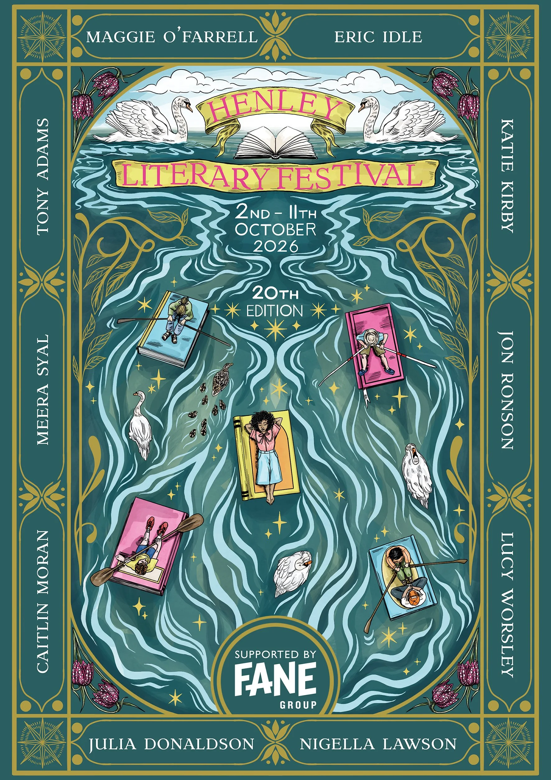Cover illustration for Henley Literary Festival