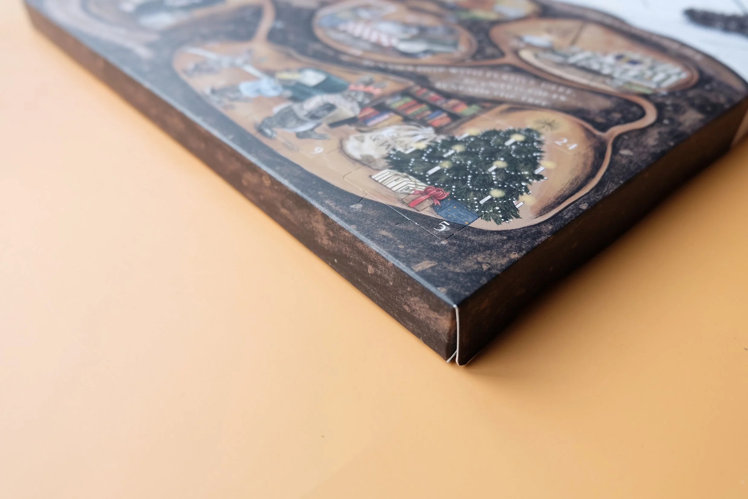 Close up of the wrap around illustration that covered the entire product