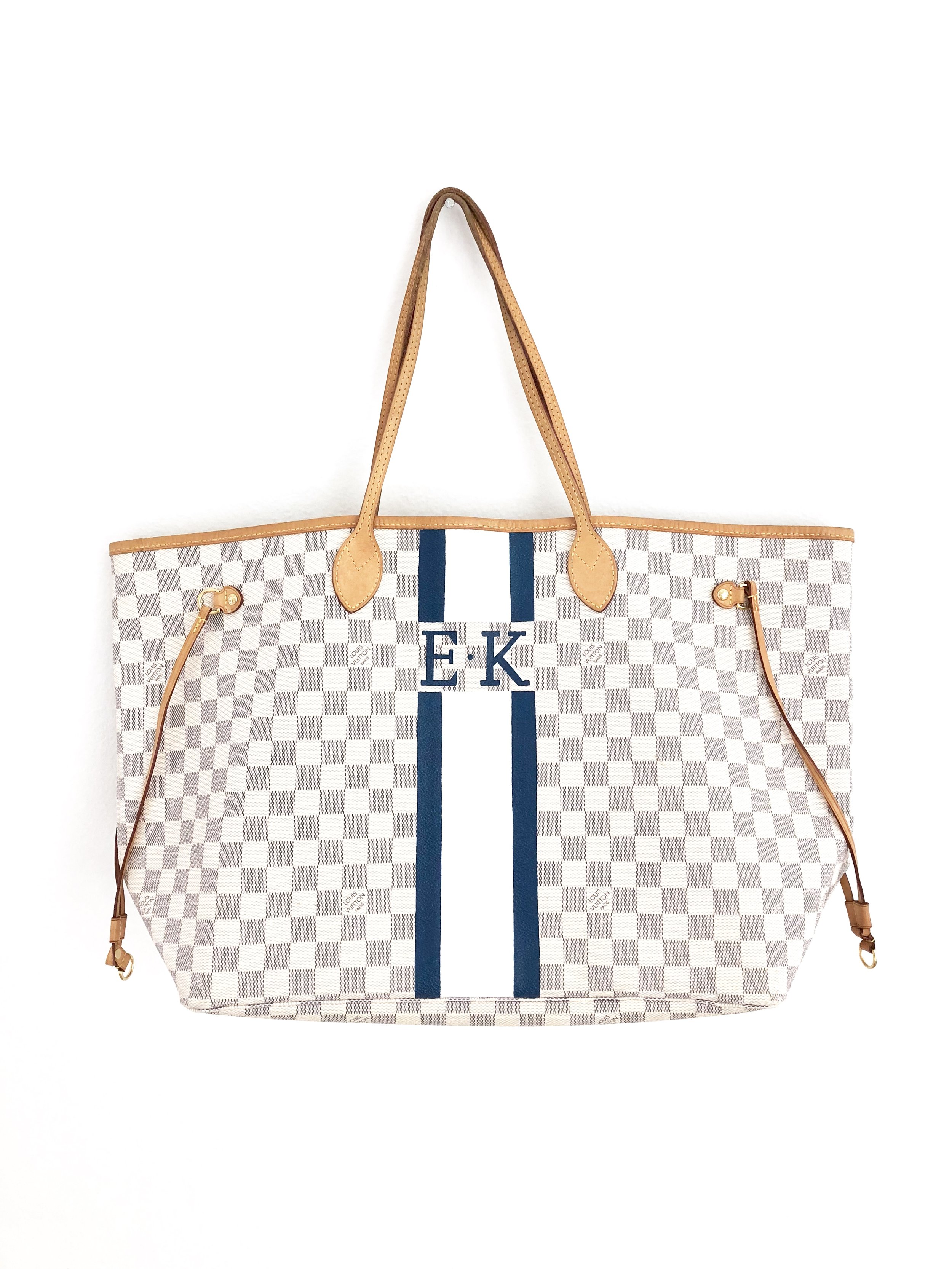 Cerulean | White - 1.5" Monogram