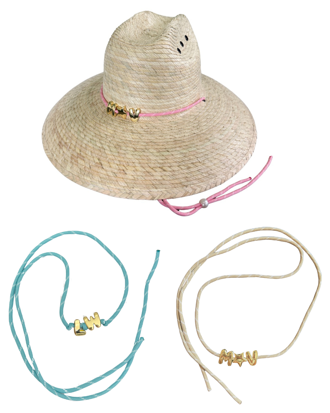 Gold Bubble Monogram Hat Cord ONLY | PRE SALE CLOSED