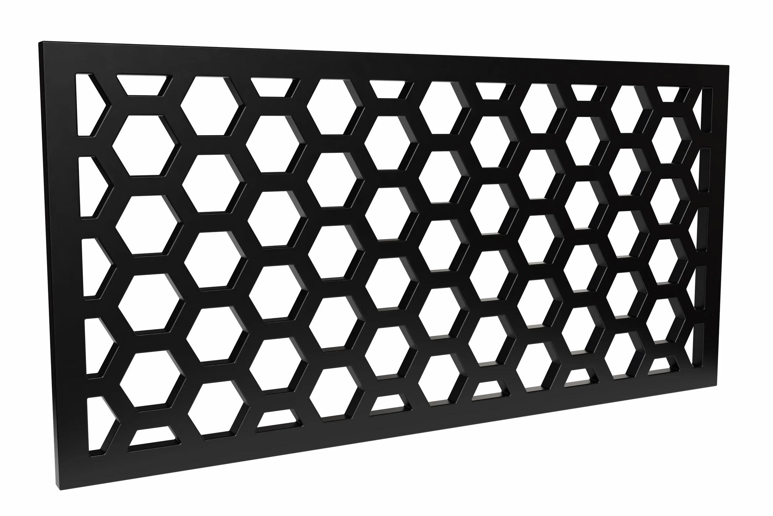 Gloss Black Metal Floor Register, Flush mount vent, floor vent