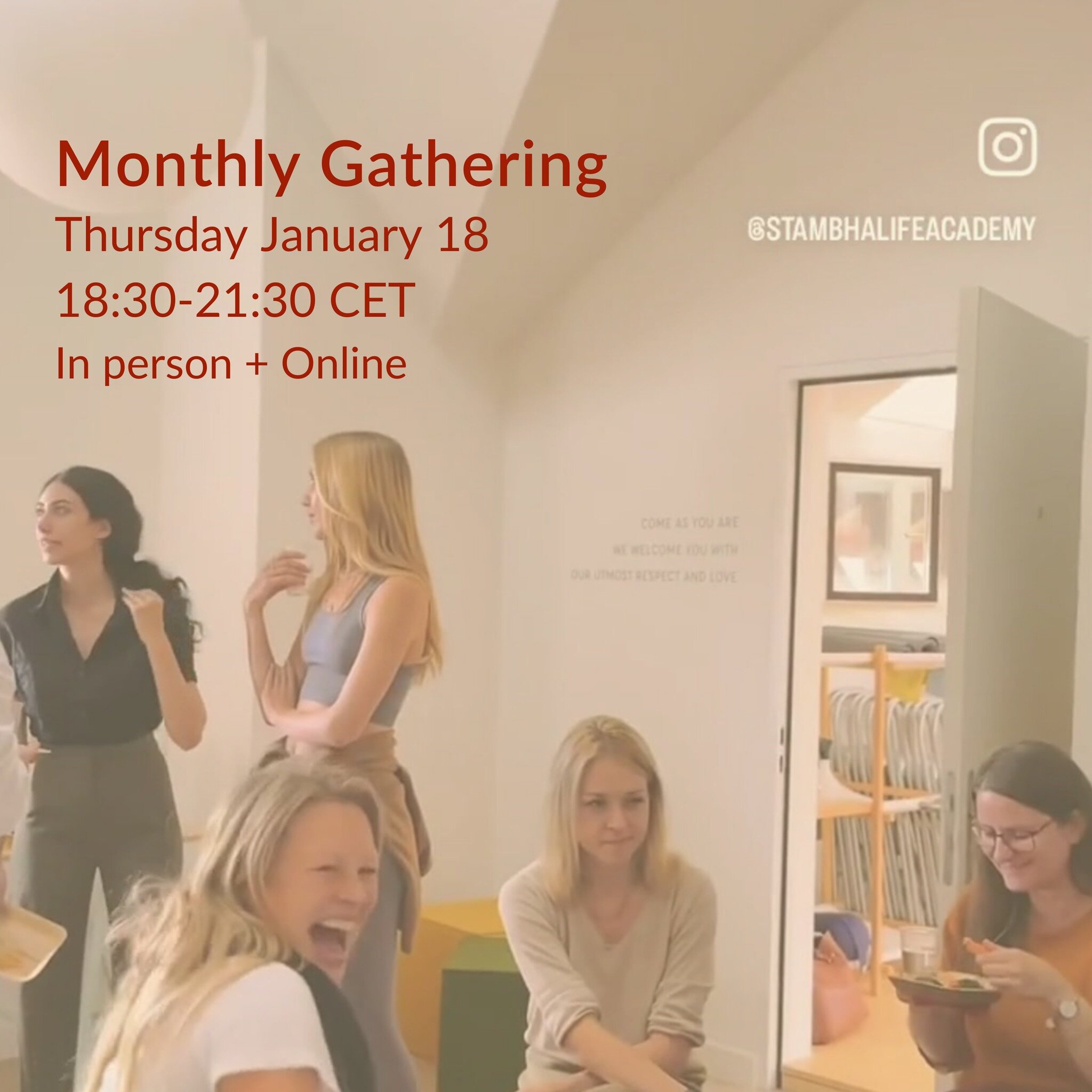 Join us for our First Monthly Gathering of 2024 🌟

🗓 Thursday January 18

⏰ 18:30-21:30 CET [In person + Online]

🌱 &quot;We know that the whole is greater than the sum of its parts, and when we get together, we create an accelerated path of growt