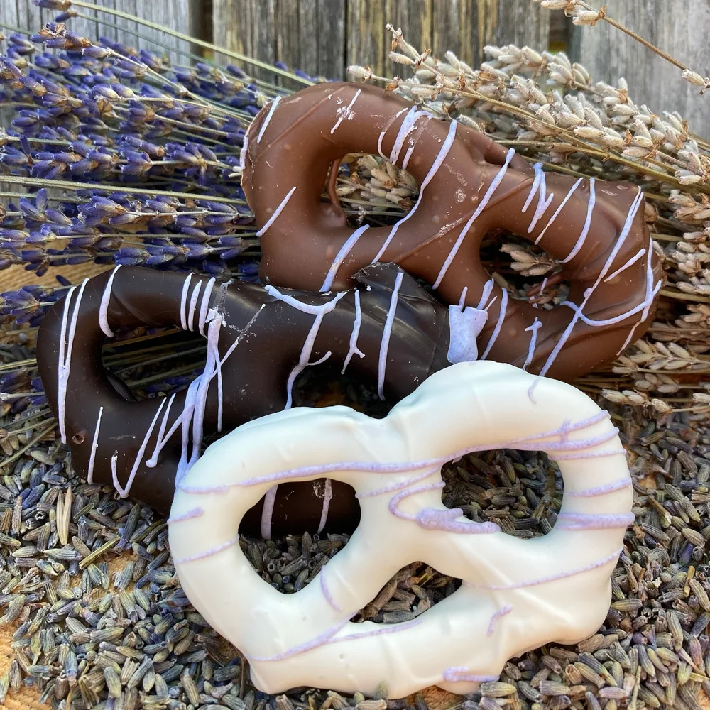 Chatham Candy Manor Lavender Chocolate Pretzels — Cape Cod