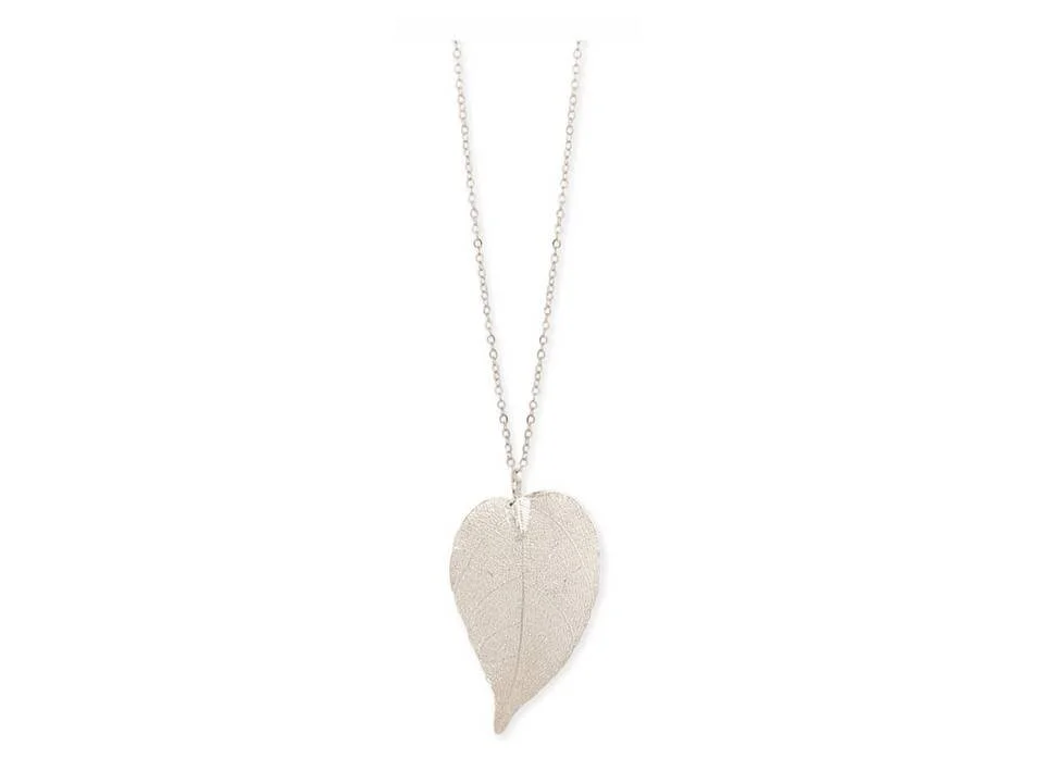 Silver Dipped Genuine Leaf Necklace.jpg