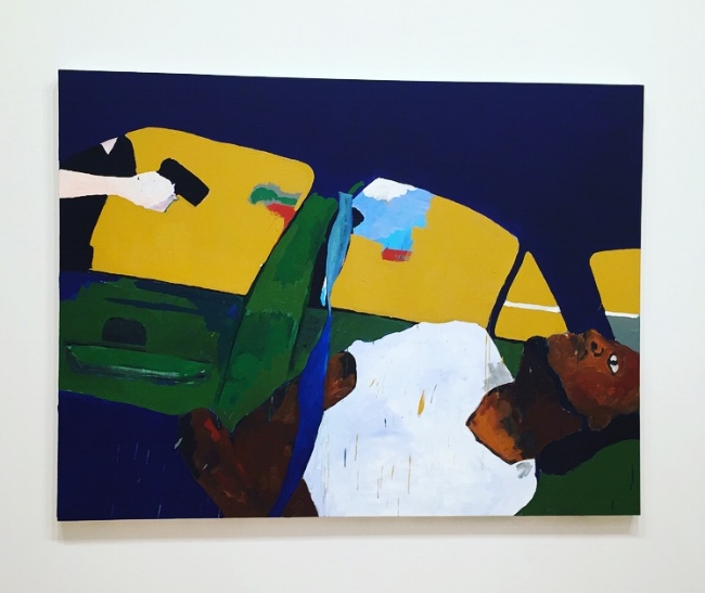 Henry Taylor, THE TIMES THAY AINT A CHANGING, FAST ENOUGH!, 2017 (acrylic on canvas)