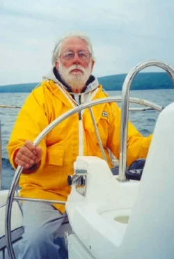 Author Carl Brookins - Sailing on Lake Superior 2004