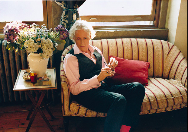 CHARLESTON-ON-THE-HUDSON Cantelon, left, at home with a cluster of fake bloomsPHOTOGRAPH BY EMMA HARDY