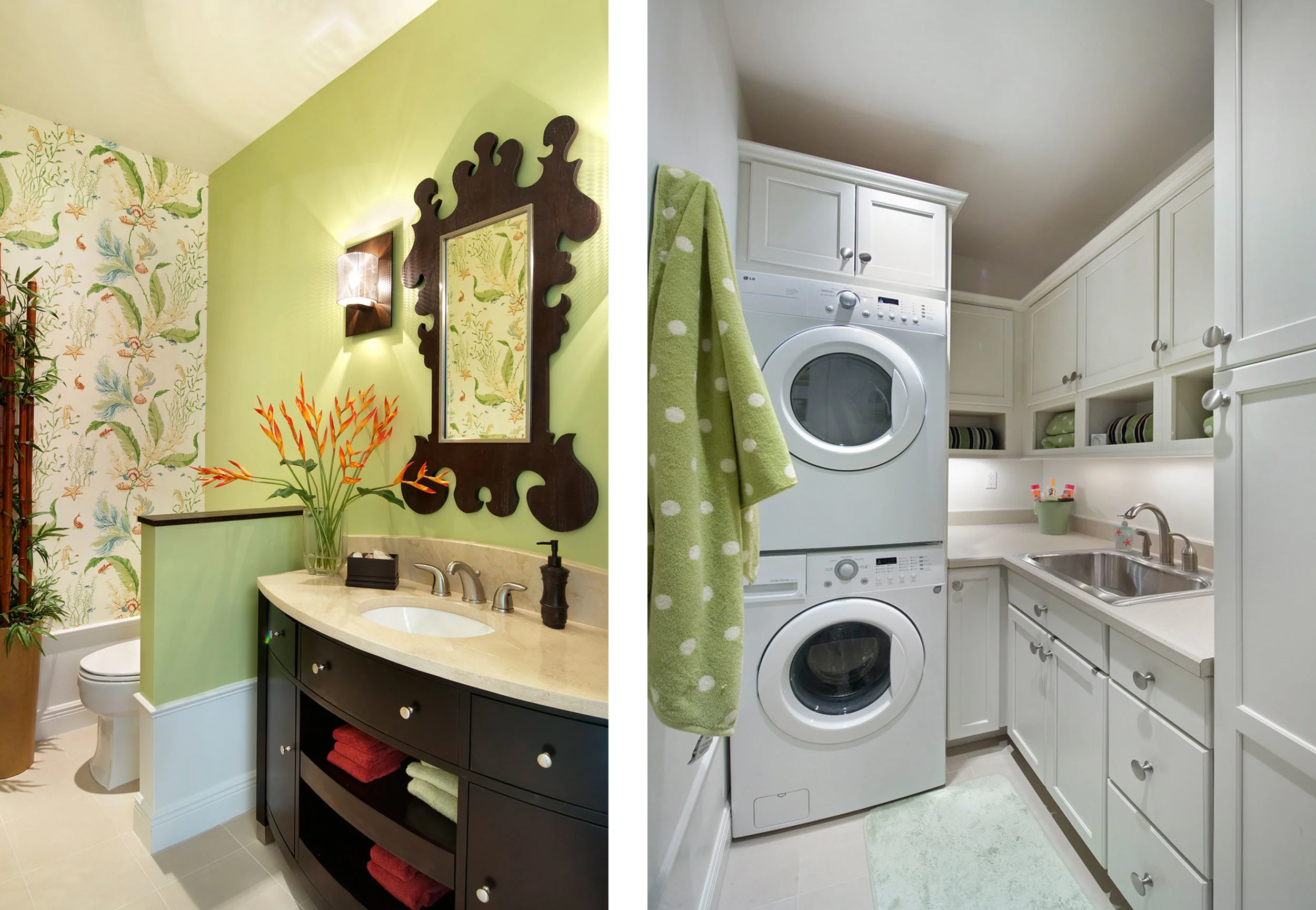 Powder Room and Laundry Room