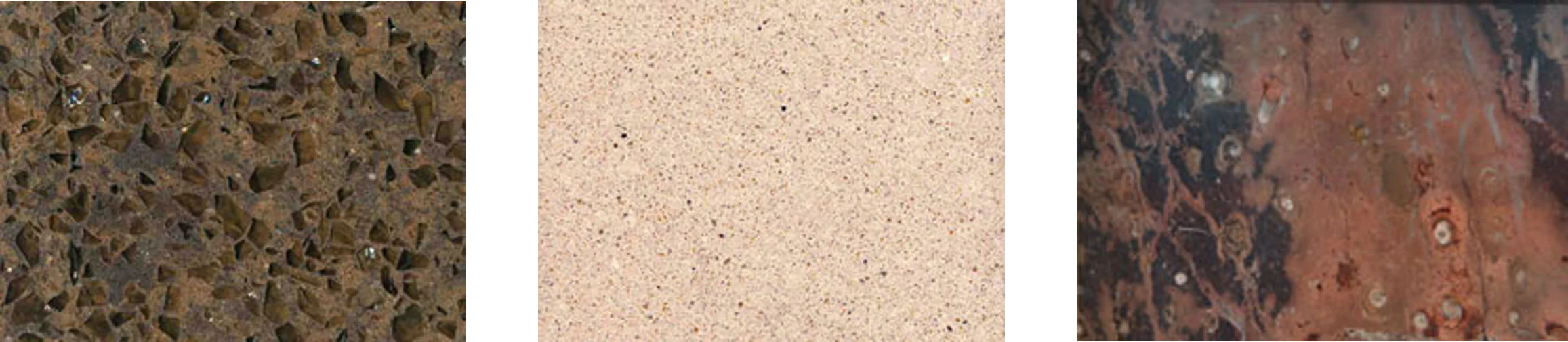 Kitchen counter stones and fossil stone for fireplace surround tied in perfectly with the color scheme of the house.