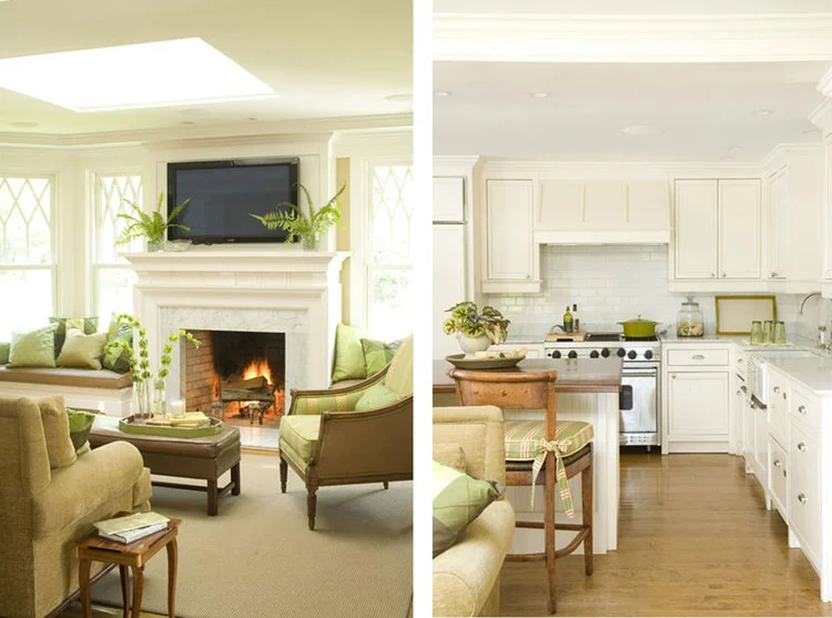 New White Kitchen with Classical Furnishings