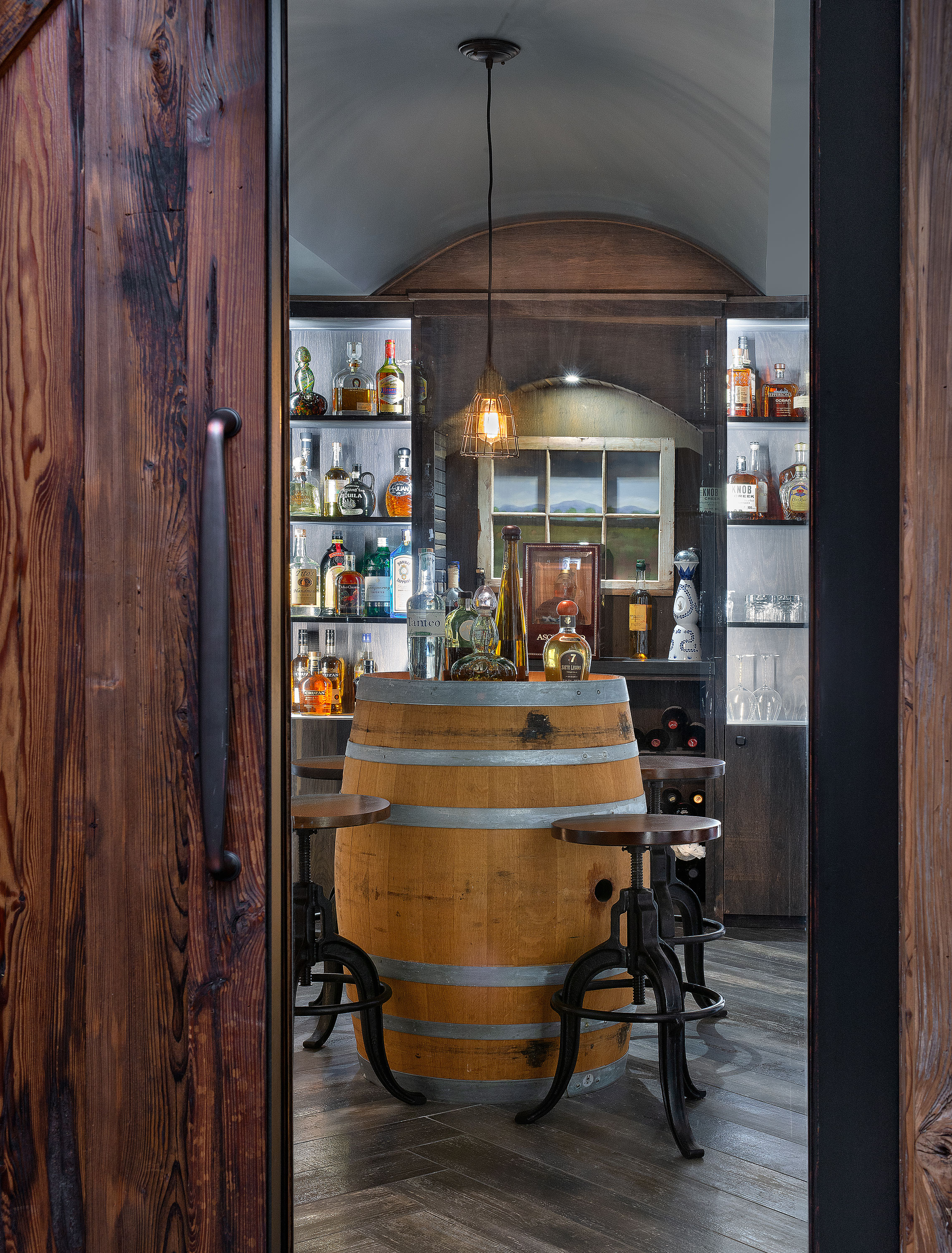 And the old wine barrel makes a great table for tastings.