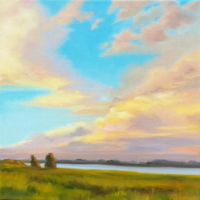 Down Harbor Light, 10x10, (Private Collection)