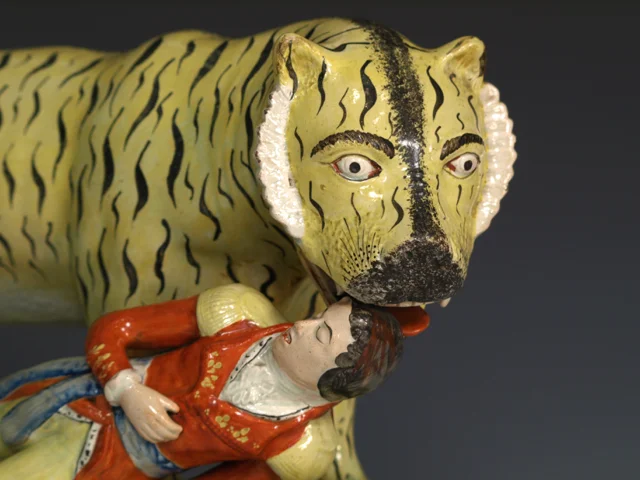 Rare Staffordshire Pearlware Group 'The Death of Munrow’