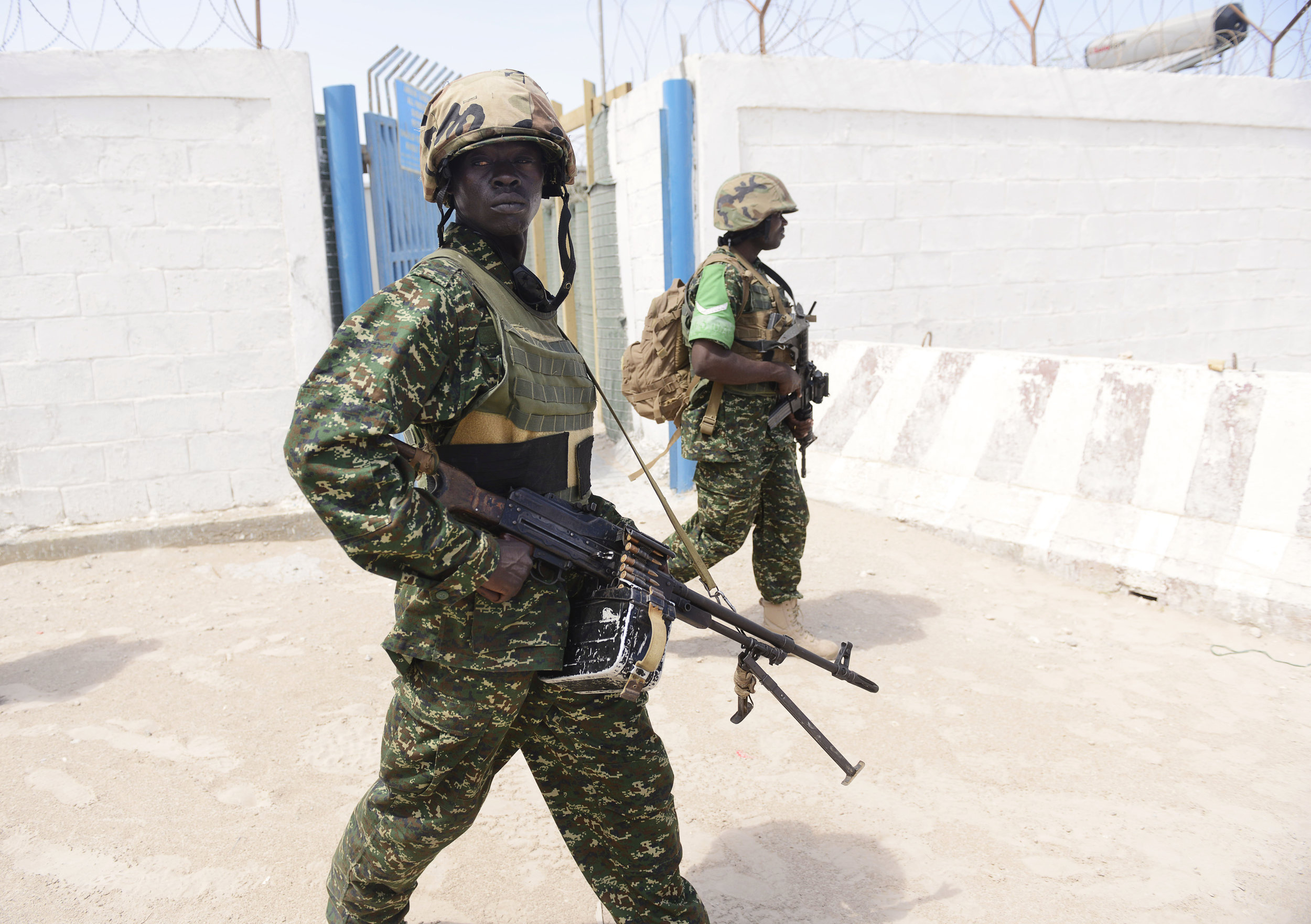 Præsident Hassan Sheik Mohamuds soldater i Mogadishu, Somalia