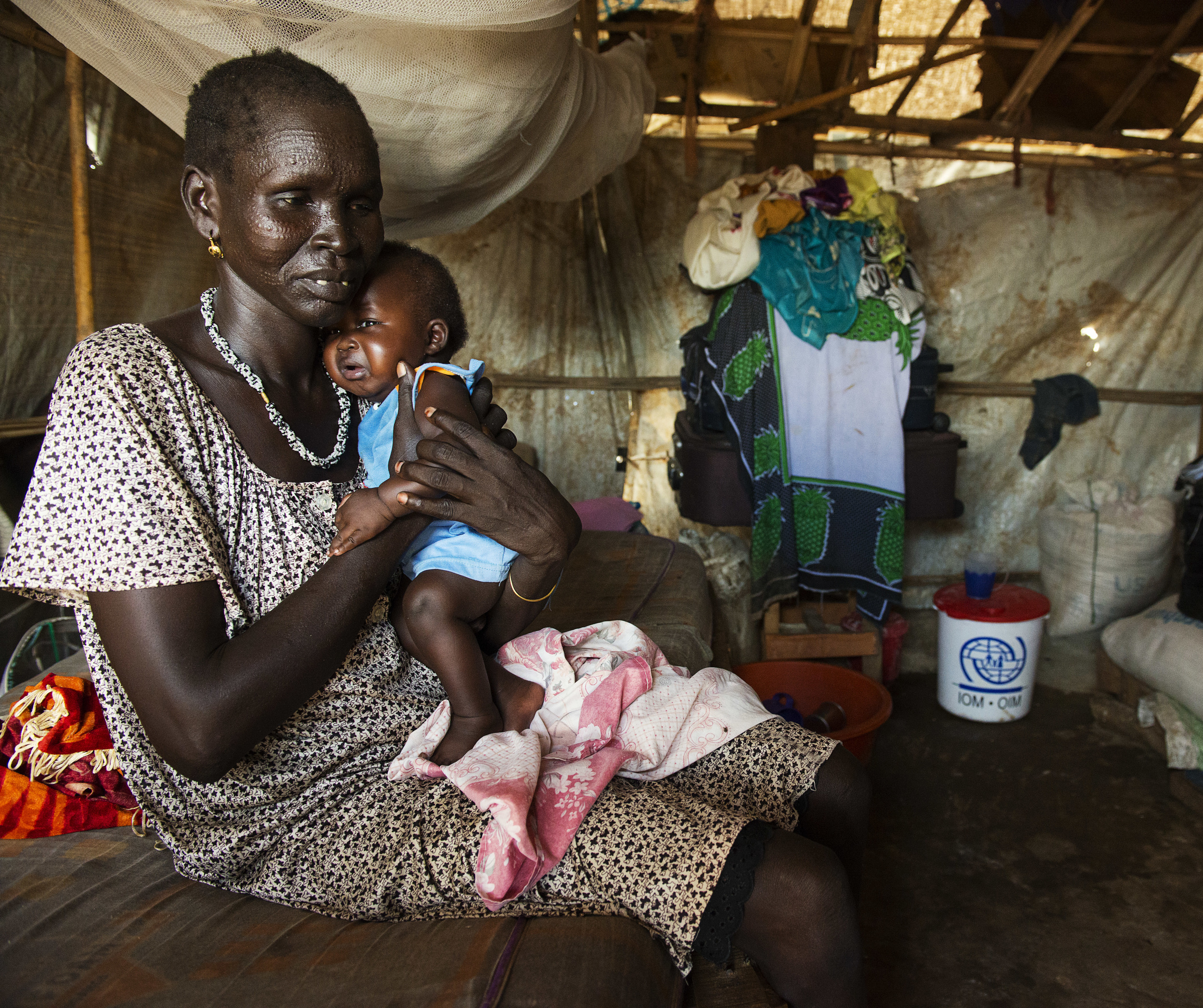 Kvinde i UN flygtningelejr i Juba, Sydsudan