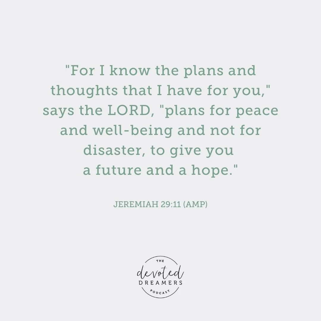 God is faithful and his plans are good.

When it comes to having a dream, we can go our own way and do our own thing, but then we miss out on the heart of the Father who desires true relationship with us. 

What are you dreaming about WITH Him right 